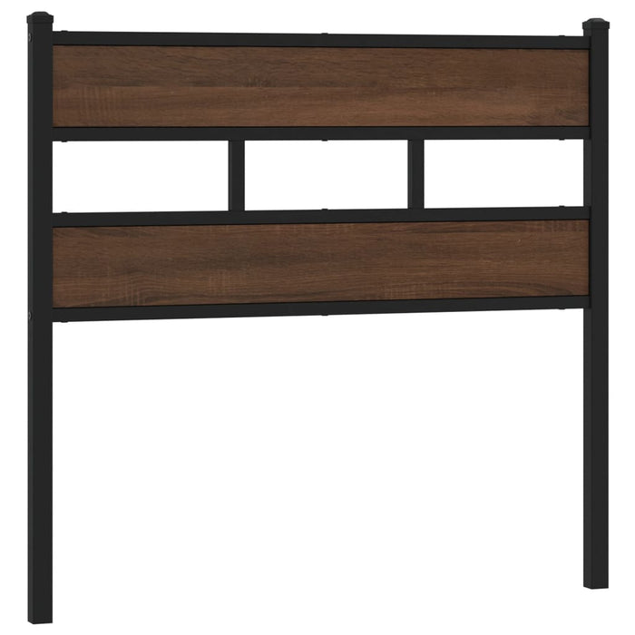 Headboard Brown Oak 107 cm Steel and Engineered Wood