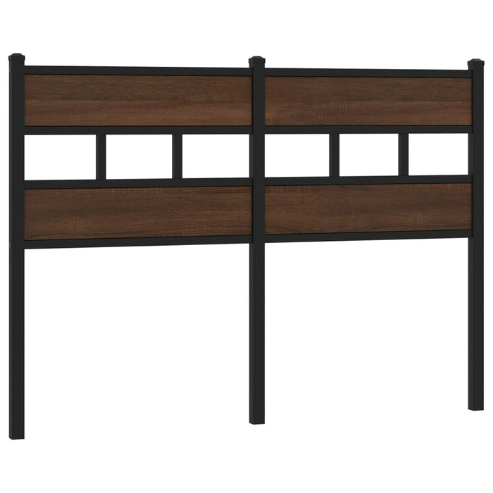 Headboard Brown Oak 120 cm Steel and Engineered Wood