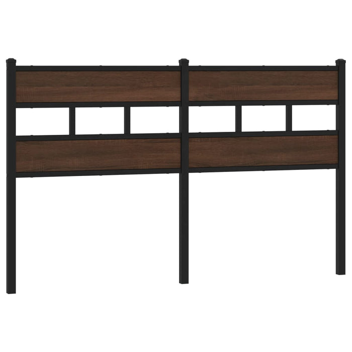 Headboard Brown Oak 160 cm Steel and Engineered Wood