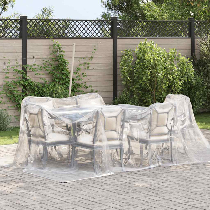 Clear Tarpaulin with Eyelets 3x4 m Polyethylene