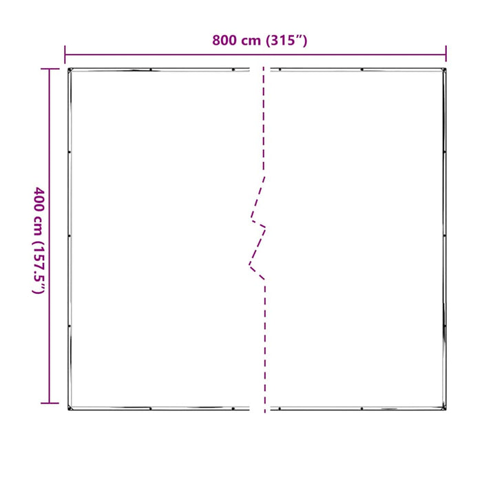 Prelata transparenta cu ochiuri 4x8 m polietilena