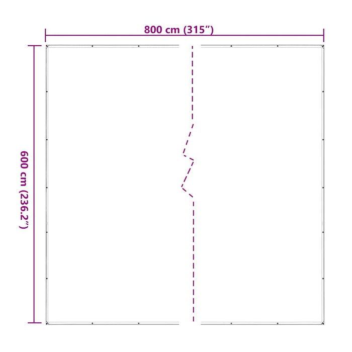 Прозрачен брезент с капси 6x8 m полиетилен