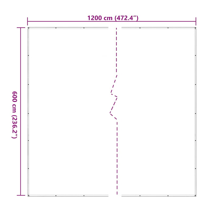 Прозрачен брезент с капси 6x12 m полиетилен