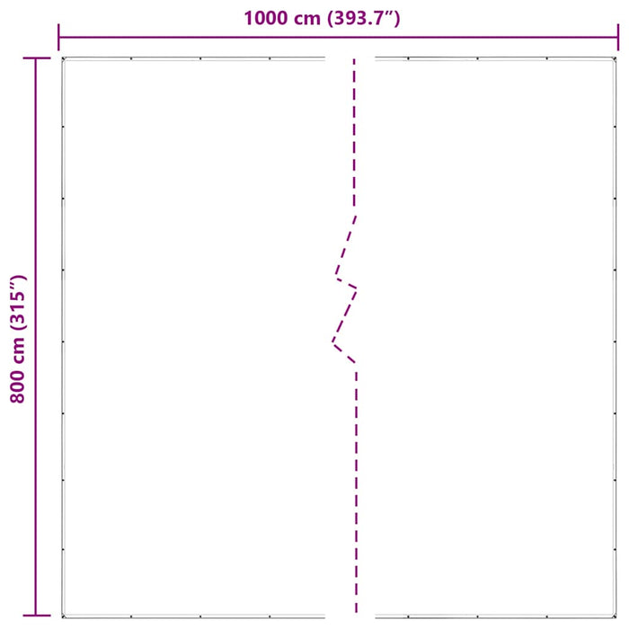 Clear Tarpaulin with Eyelets 8x10 m Polyethylene