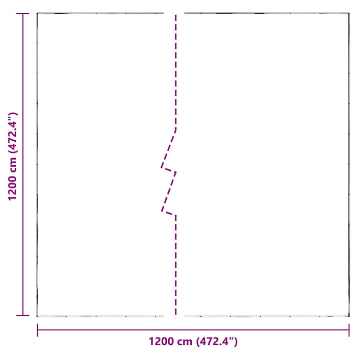 Prelata transparenta cu ochiuri 12x12 m polietilena