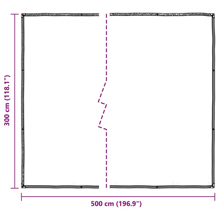 Prelata transparenta cu ochiuri 3x5 m polietilena