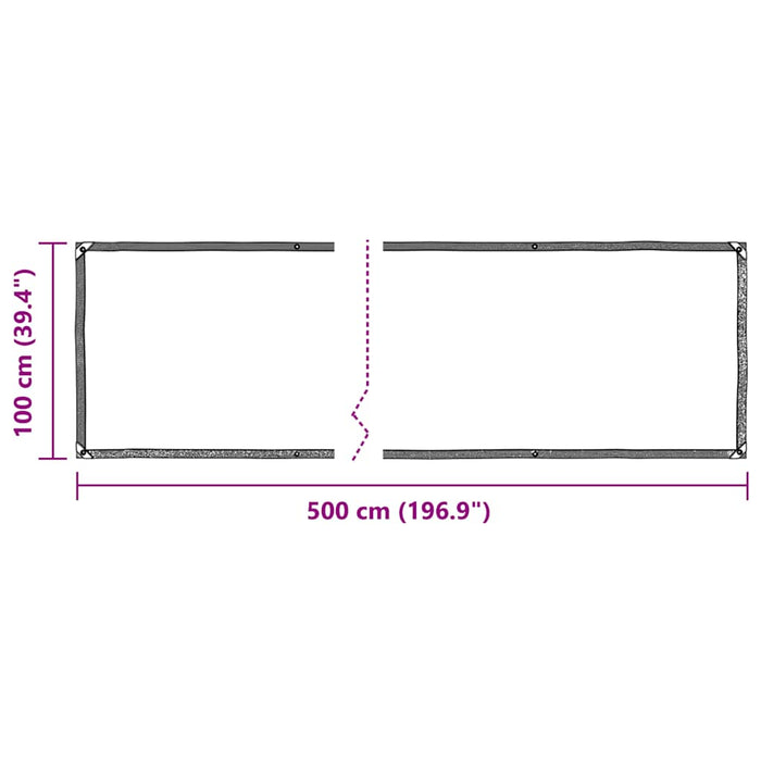 Prelata transparenta cu ochiuri 1x5 m PVC