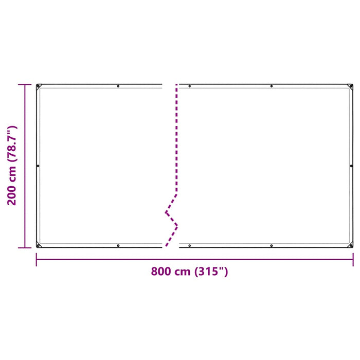 Прозрачен брезент с капси 2x8 м PVC