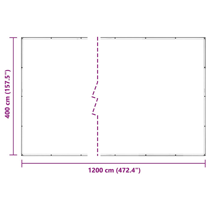 Prelata transparenta cu ochiuri 4x12 m PVC