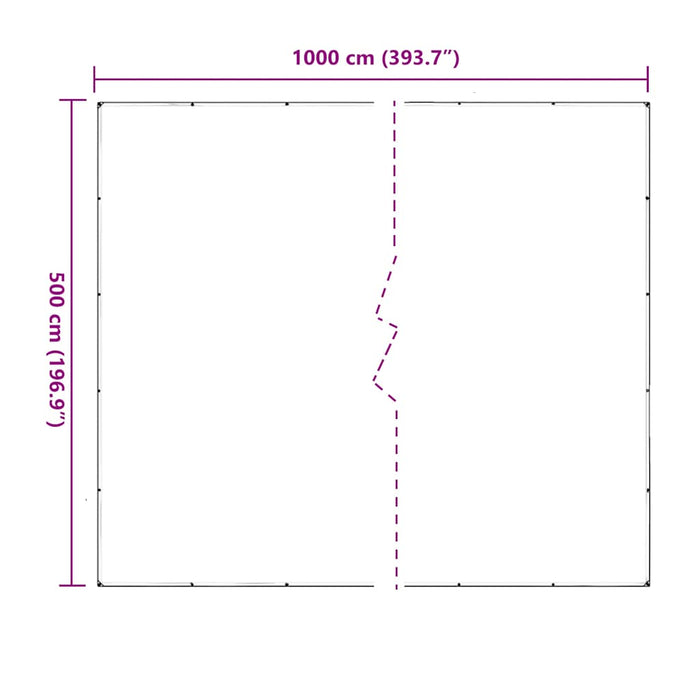 Прозрачен брезент с капси 5x10 м PVC