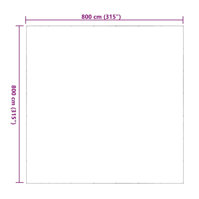 Прозрачен брезент с капси 8x8 м PVC