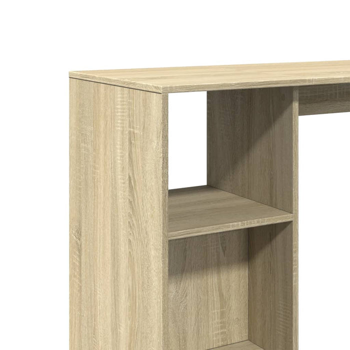 Bar Table with Shelf Sonoma Oak 124x46x103.5 cm Engineered Wood