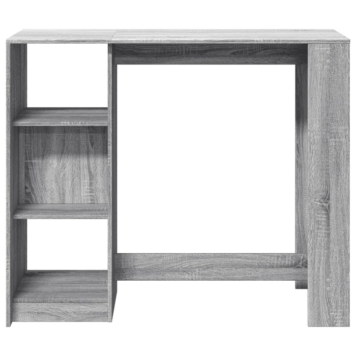 Bar Table with Shelf Grey Sonoma 124x46x103.5 cm Engineered Wood