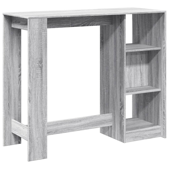 Bar Table with Shelf Grey Sonoma 124x46x103.5 cm Engineered Wood