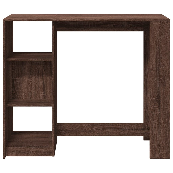 Bar Table with Shelf Brown Oak 124x46x103.5 cm Engineered Wood