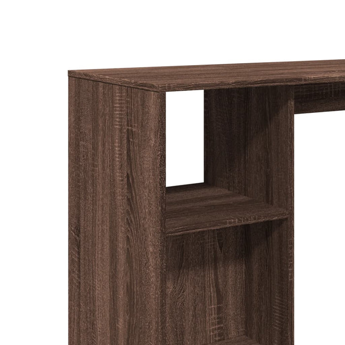 Bar Table with Shelf Brown Oak 124x46x103.5 cm Engineered Wood