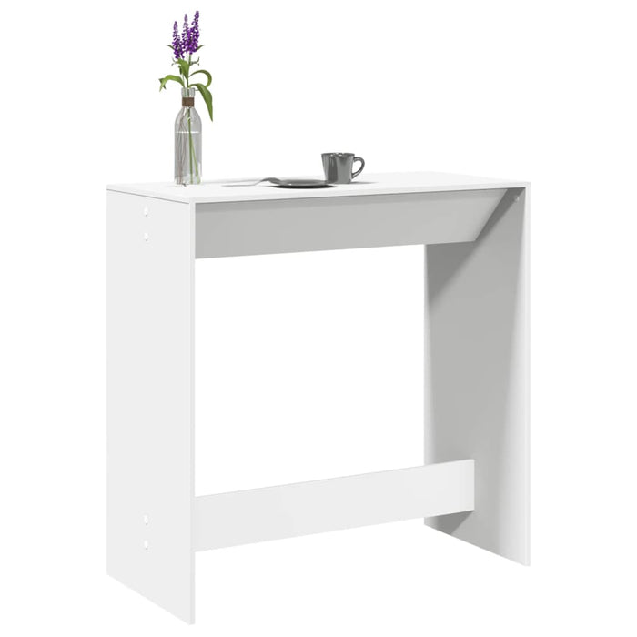 Bar Table White 102x50x103.5 cm Engineered Wood