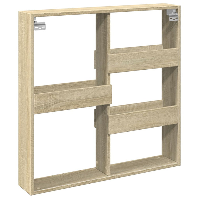 Wall Cabinet Sonoma Oak 80x15x80 cm Engineered Wood