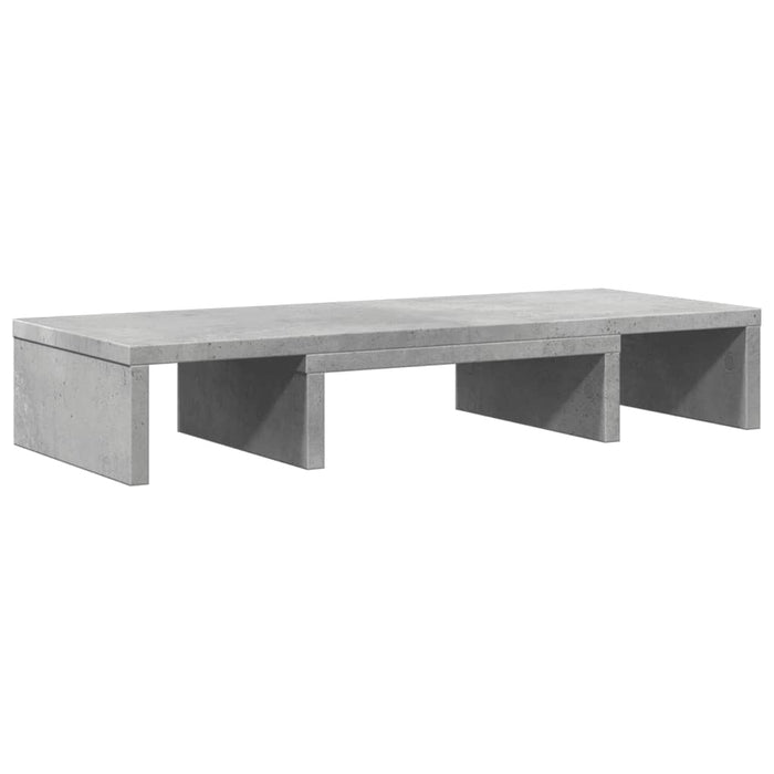 Monitor Stand Adjustable Concrete Grey 60x24x10.5 cm Engineered Wood