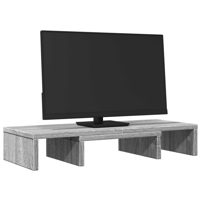 Monitor Stand Adjustable Grey Sonoma 60x24x10.5 cm Engineered Wood