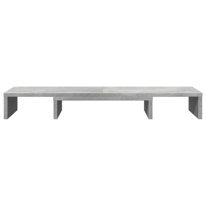 Monitor Stand Riser Adjustable Concrete Grey 80x24x10.5 cm Engineered Wood