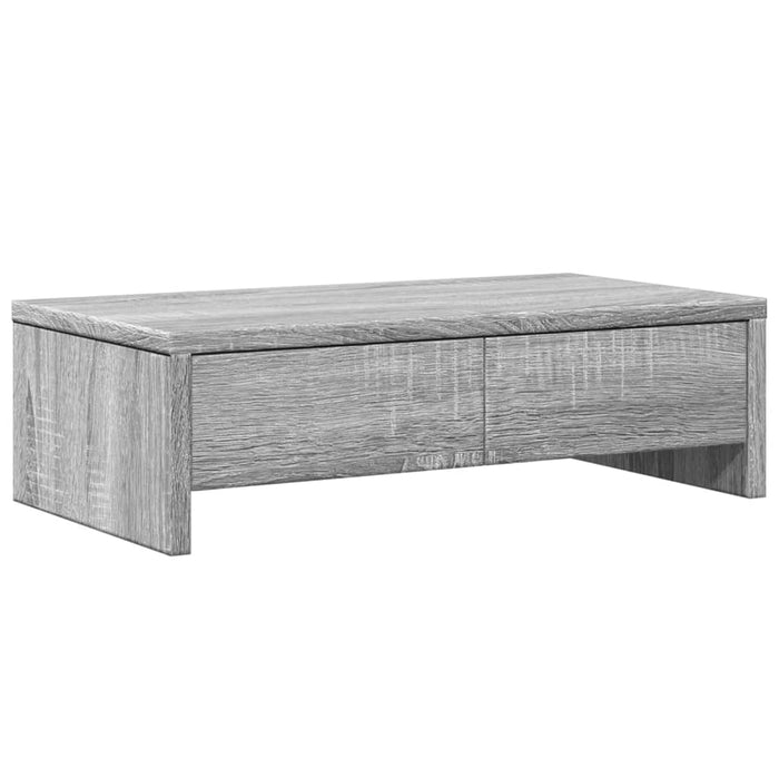 Стойка за монитор с чекмеджета Сива Sonoma 50x27x15 cm Engineered Wood