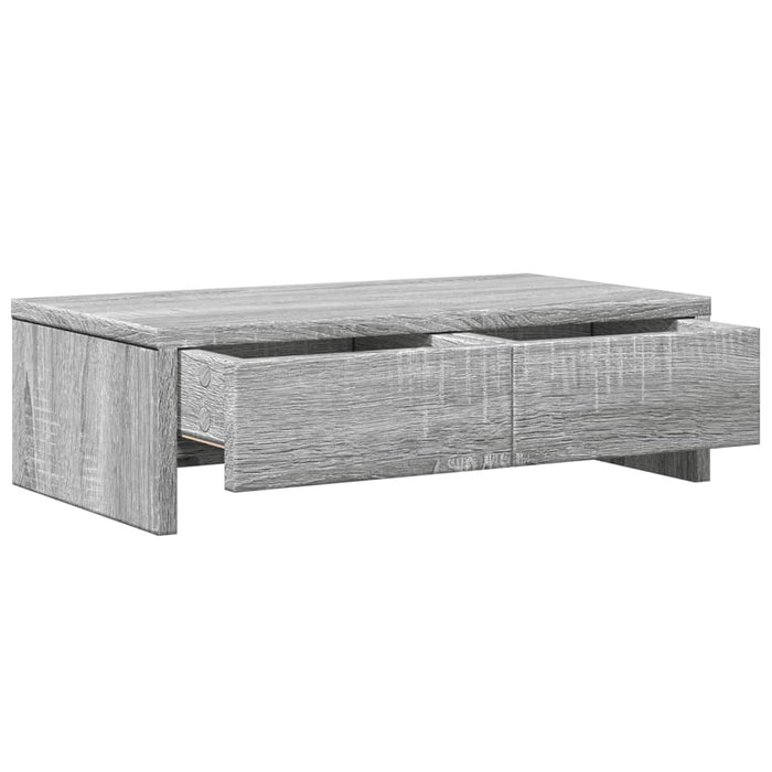 Стойка за монитор с чекмеджета Сива Sonoma 50x27x15 cm Engineered Wood