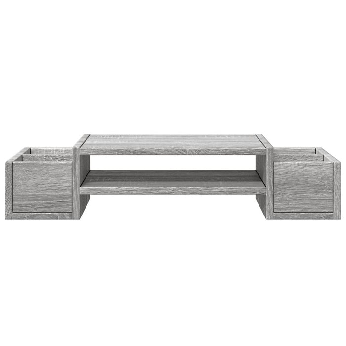 Стойка за монитор с място за съхранение Сива Sonoma 70x27x15 cm Engineered Wood