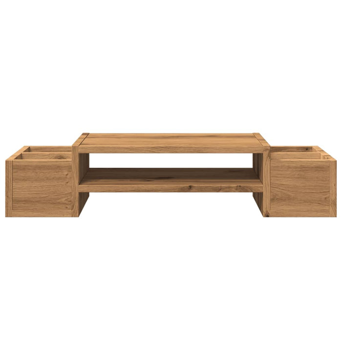 Monitor Stand with Storage Artisian Oak 70x27x15 cm Engineered Wood