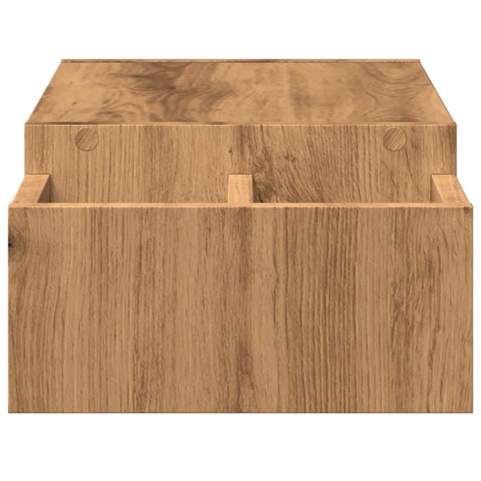 Monitor Stand with Storage Artisian Oak 70x27x15 cm Engineered Wood