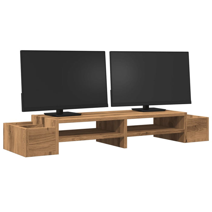 Monitor Stand with Storage Artisian Oak 100x27x15 cm Engineered Wood