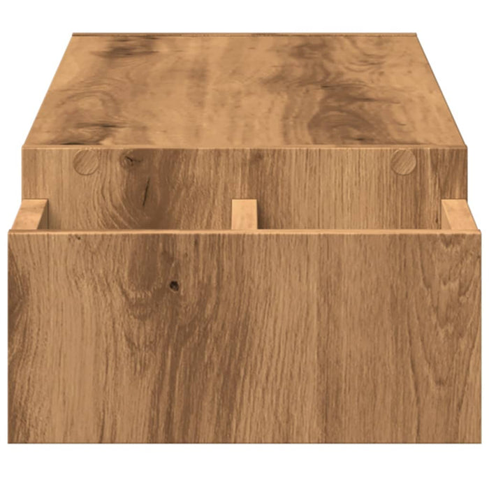 Monitor Stand with Storage Artisian Oak 100x27x15 cm Engineered Wood