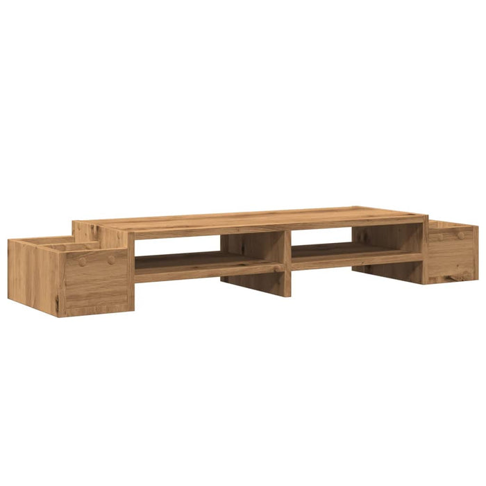 Monitor Stand with Storage Artisian Oak 100x27x15 cm Engineered Wood