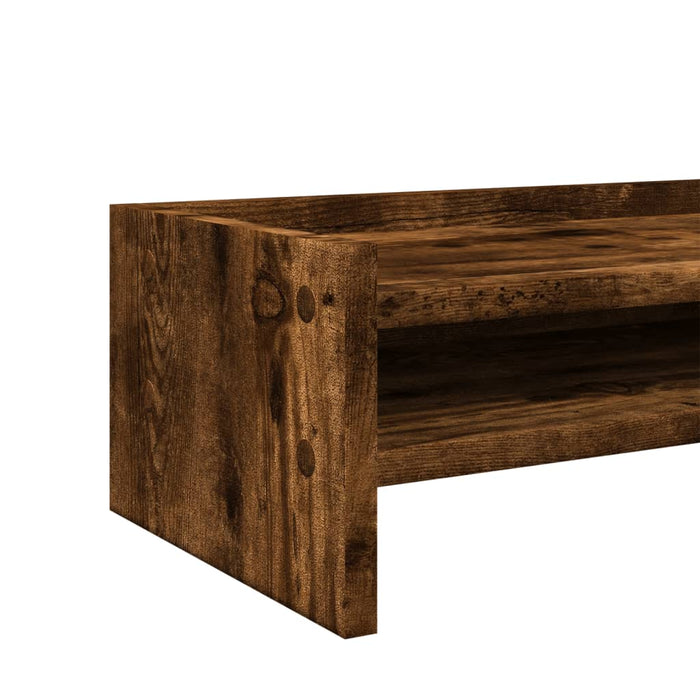 Monitor Stand Smoked Oak 42x24x16 cm Engineered Wood