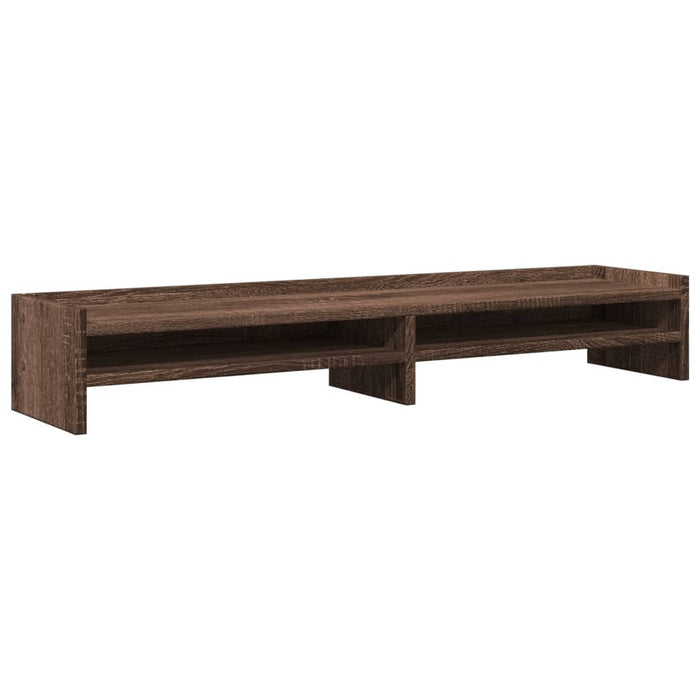 Monitor Stand Brown Oak 100x24x16 cm Engineered Wood