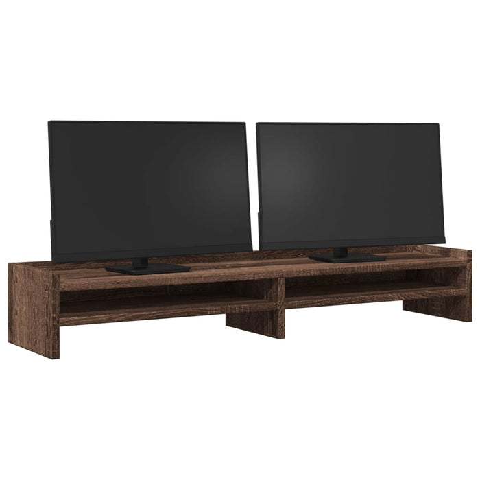 Monitor Stand Brown Oak 100x24x16 cm Engineered Wood