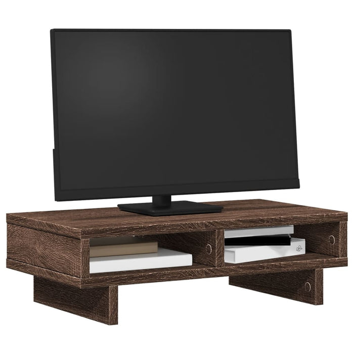 Monitor Stand Brown Oak 50x27x15 cm Engineered Wood