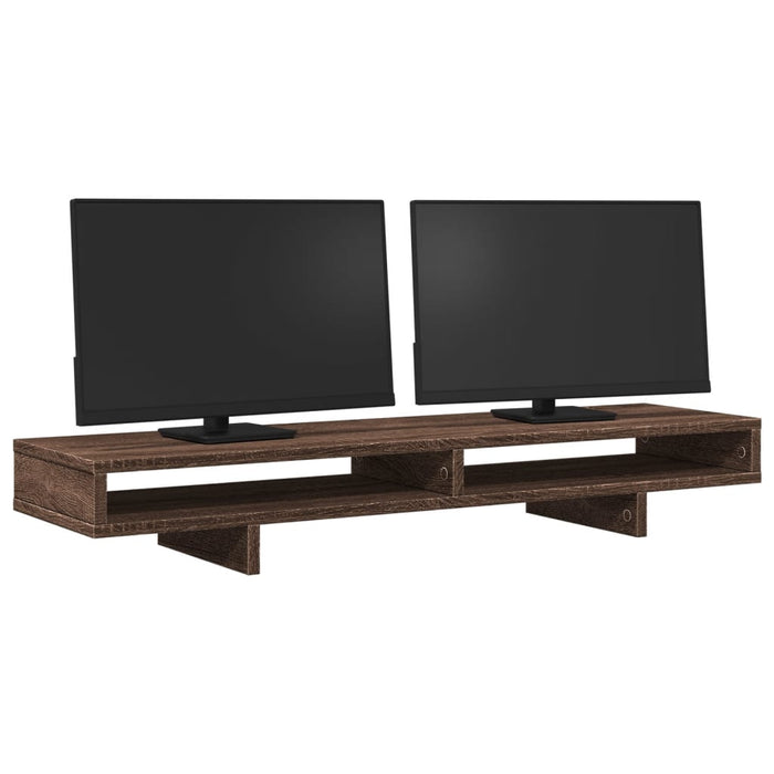 Monitor Stand Brown Oak 100x27x15 cm Engineered Wood