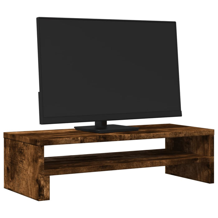 Monitor Stand Smoked Oak 54x22x15 cm Engineered Wood