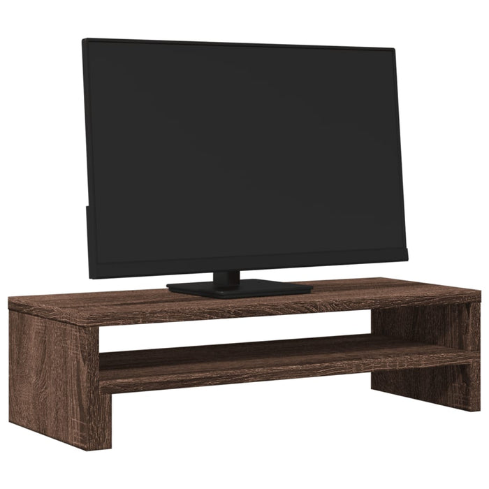 Monitor Stand Brown Oak 54x22x15 cm Engineered Wood