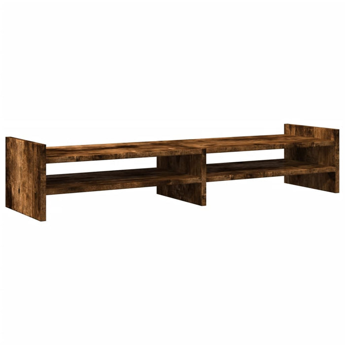 Monitor Stand Smoked Oak 100x27x20 cm Engineered Wood