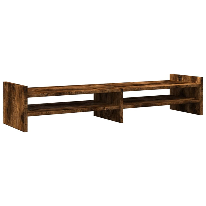 Monitor Stand Smoked Oak 100x27x20 cm Engineered Wood