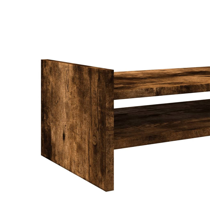 Monitor Stand Smoked Oak 100x27x20 cm Engineered Wood