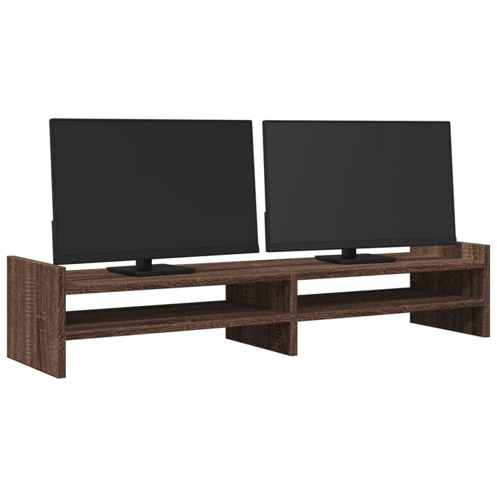 Monitor Stand Brown Oak 100x27x20 cm Engineered Wood