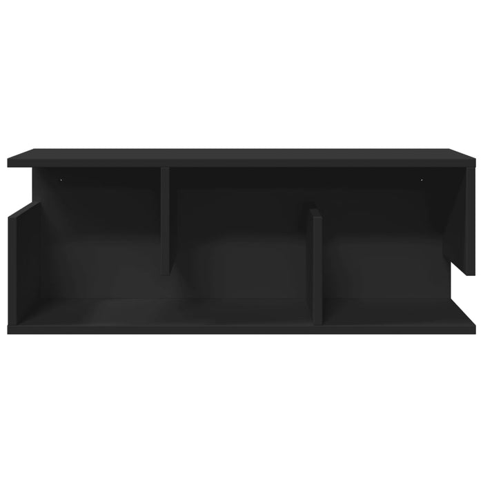 Wall Cabinet 80x20x30 cm Black Engineered Wood