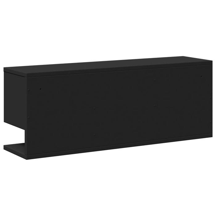 Wall Cabinet 80x20x30 cm Black Engineered Wood