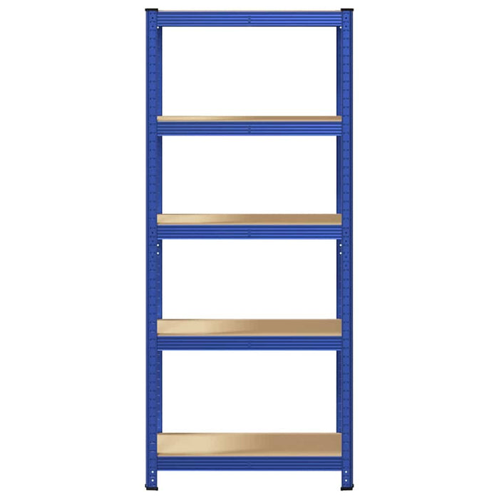 5-Layer Storage Shelf Blue Steel&Engineered Wood