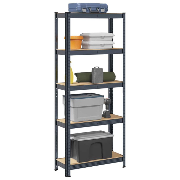 5-Layer Storage Shelf Anthracite Steel&Engineered Wood