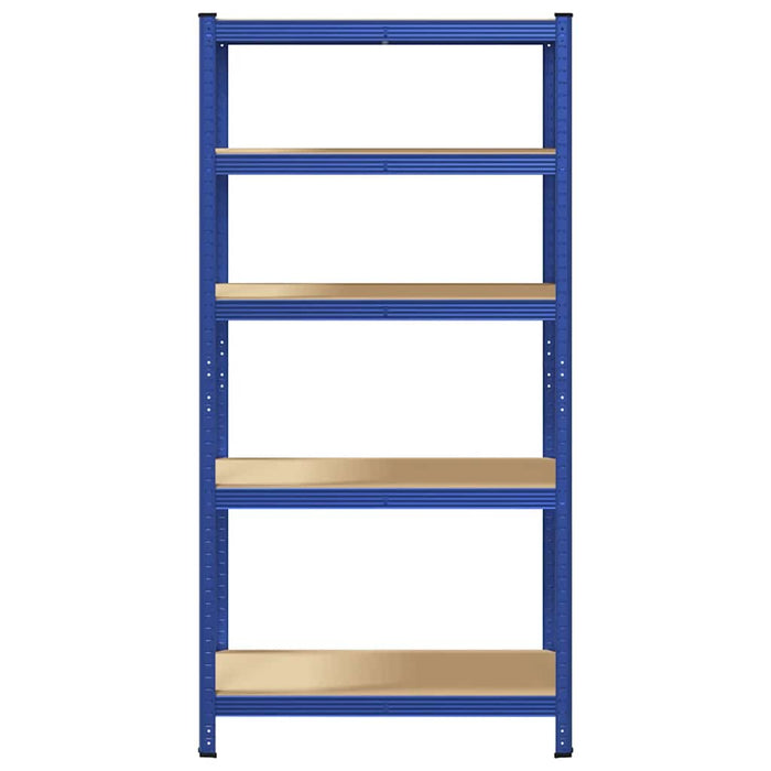 5-Layer Storage Shelf Blue Steel&Engineered Wood