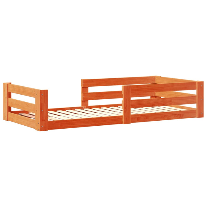 Bed Frame without Mattress Wax Brown 80x160 cm Solid Wood Pine